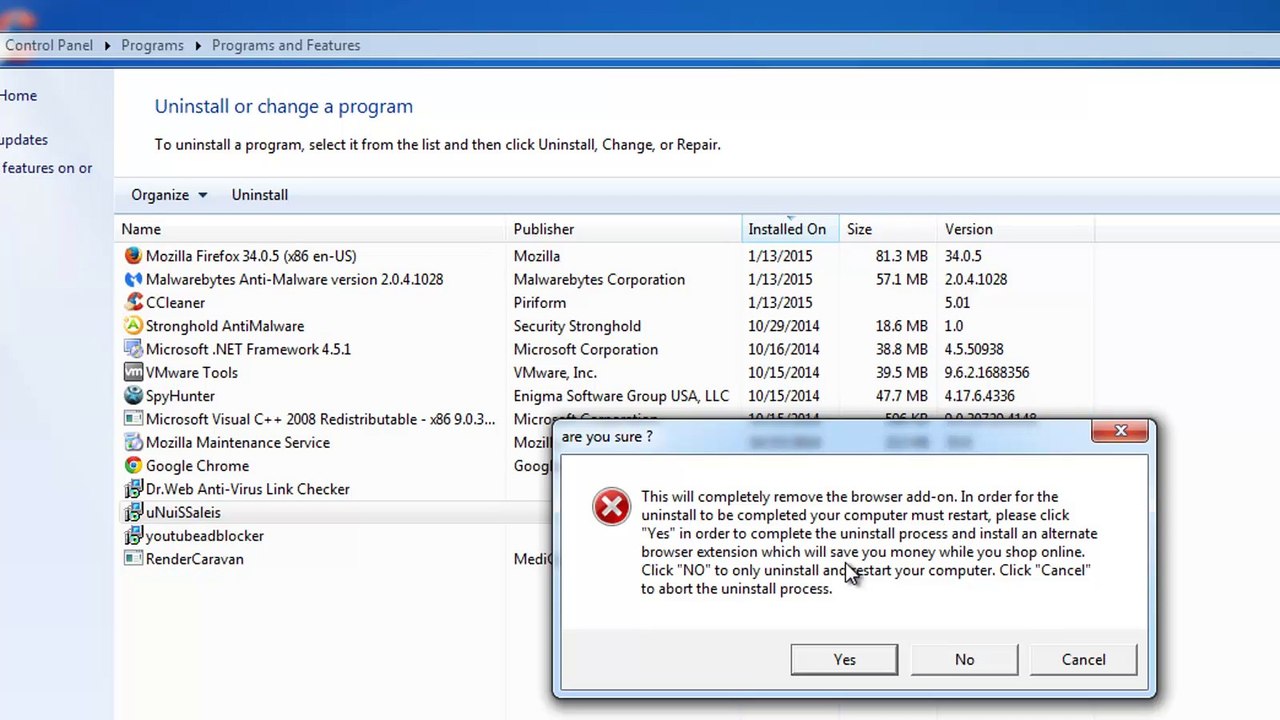 How to remove UniSales adware