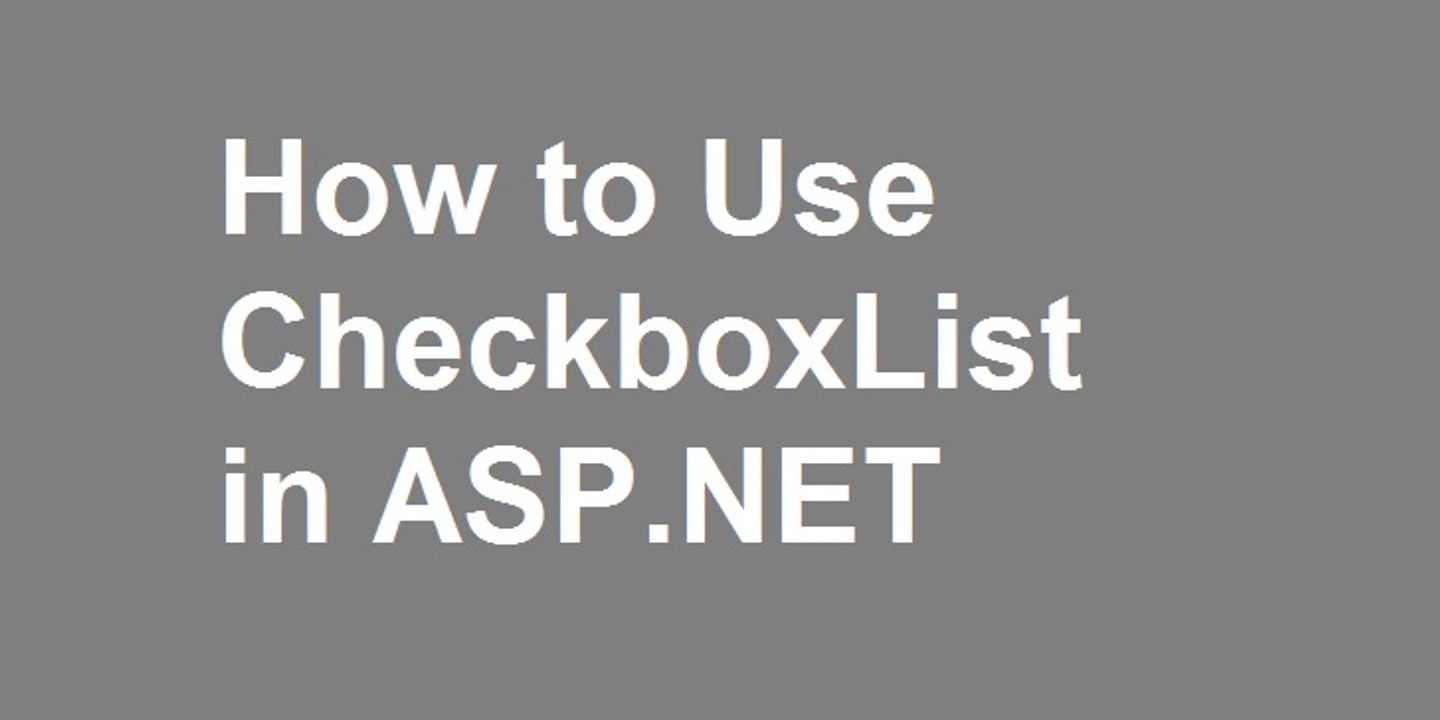 What is CheckboxList Contol in Asp.Net