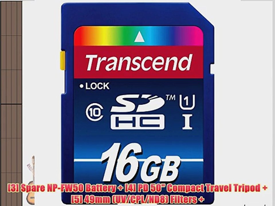 Sony LCS-U20 Carrying Case (Black) with 16GB Card   NP-FW50 Battery   3 UV/FLD/PL Filters