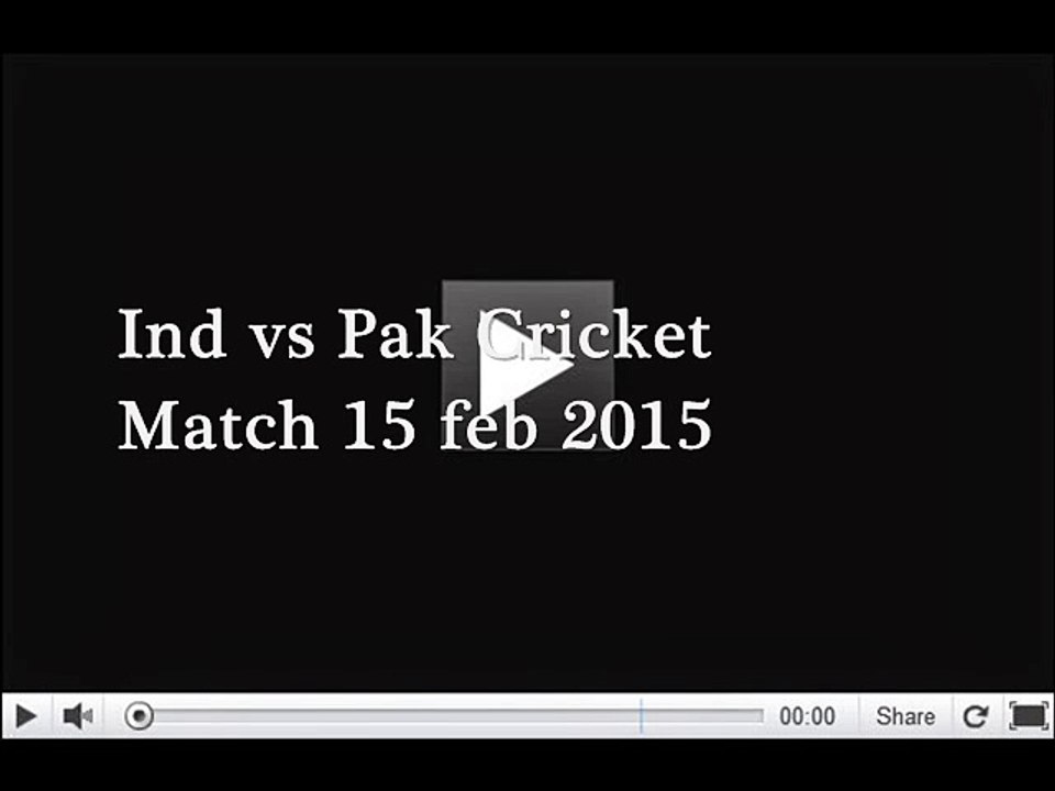 Cricket match pak vs ind live