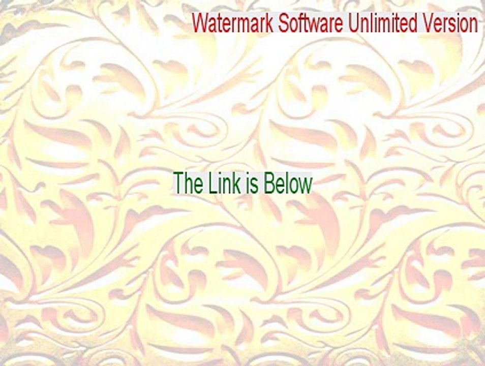Watermark Software Unlimited Version Serial (Download Here 2015)