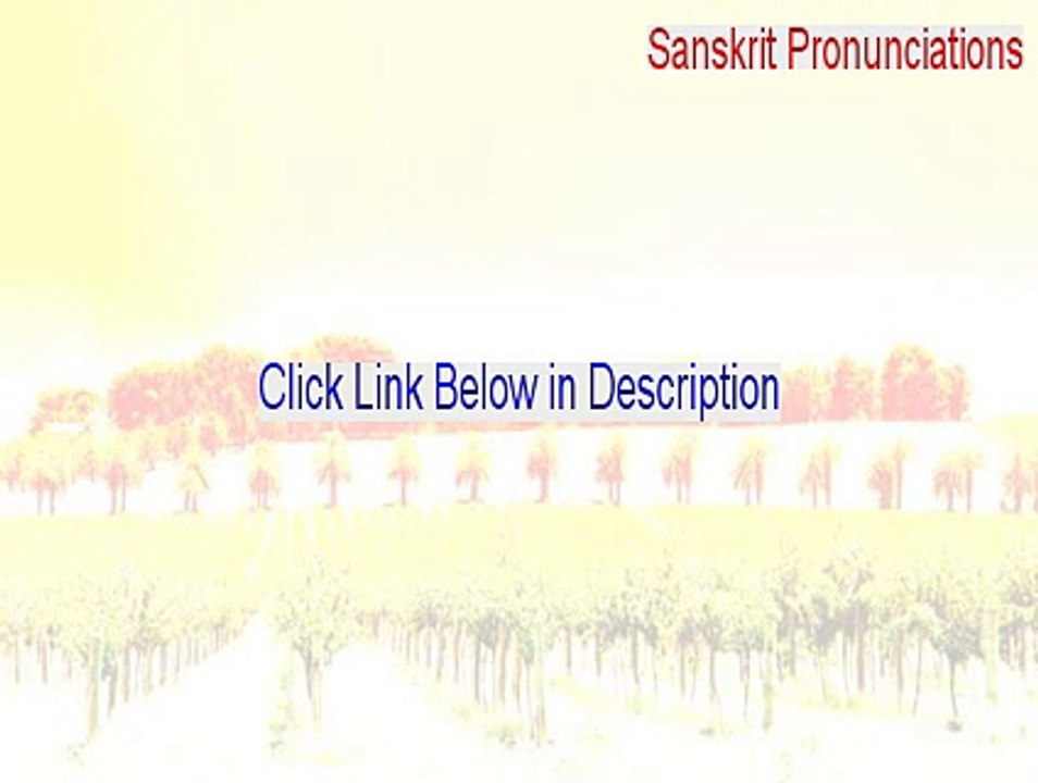 Sanskrit Pronunciations Serial [sanskrit mantra pronunciations 2015]