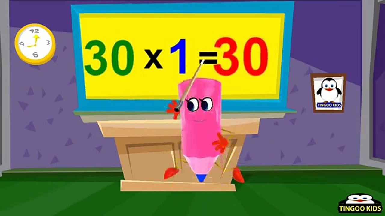 HomeSchool Tutorial   30 Times Table   Kids Math Education (English Language)