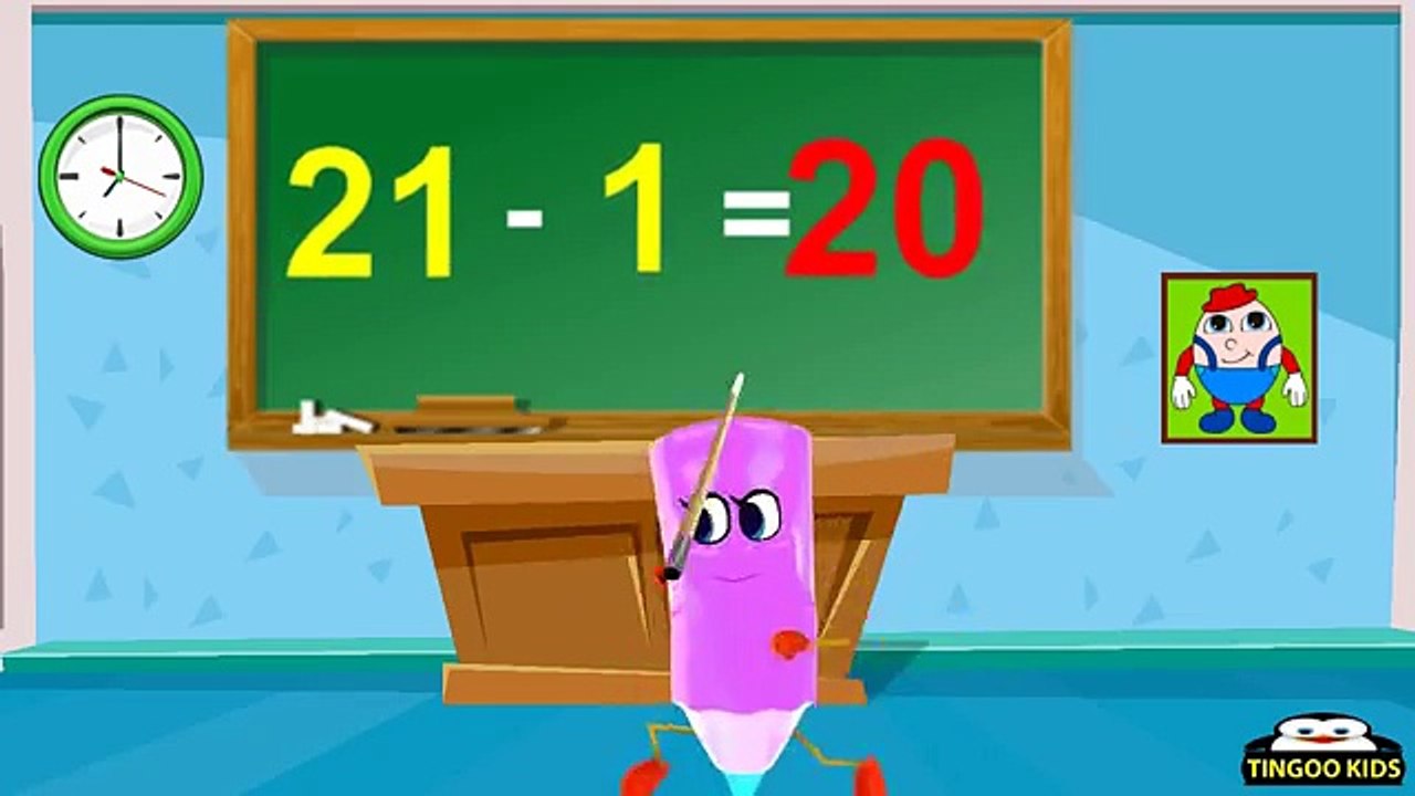 HomeSchool Tutorial   Learn To Subtract 21 Table   Kids Math Education