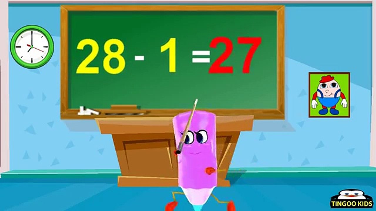 HomeSchool Tutorial   Subtract 28 Song   Kids Maths (English Language) Online Education
