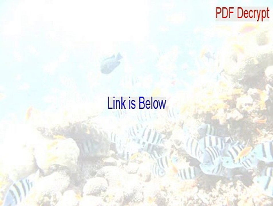 PDF Decrypt Crack - Instant Download [2015]