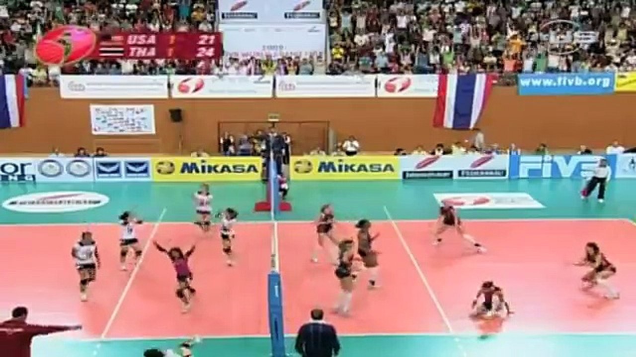 Thailand beat USA in Volleyball - from Universal Sports