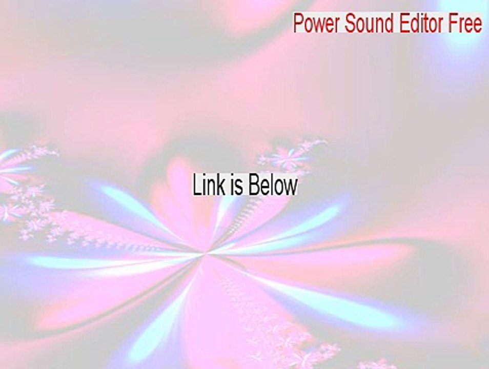 Power Sound Editor Free Full (Free Download)