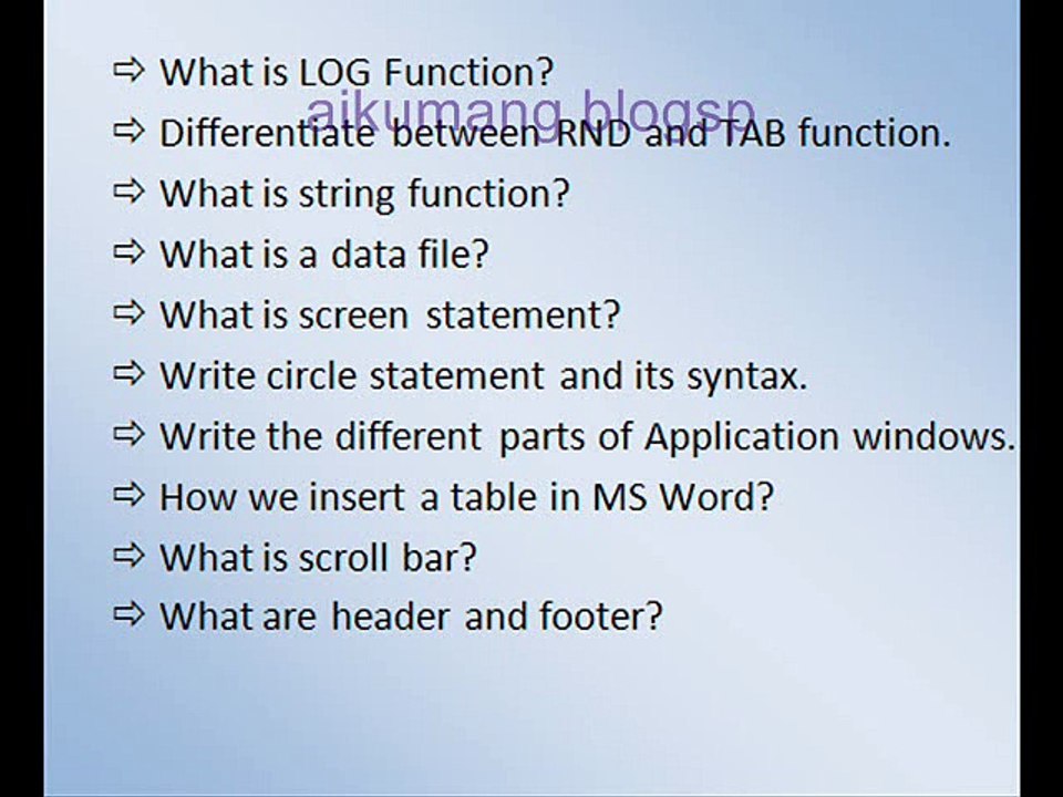 Computer Science Guess papers for 10th Class