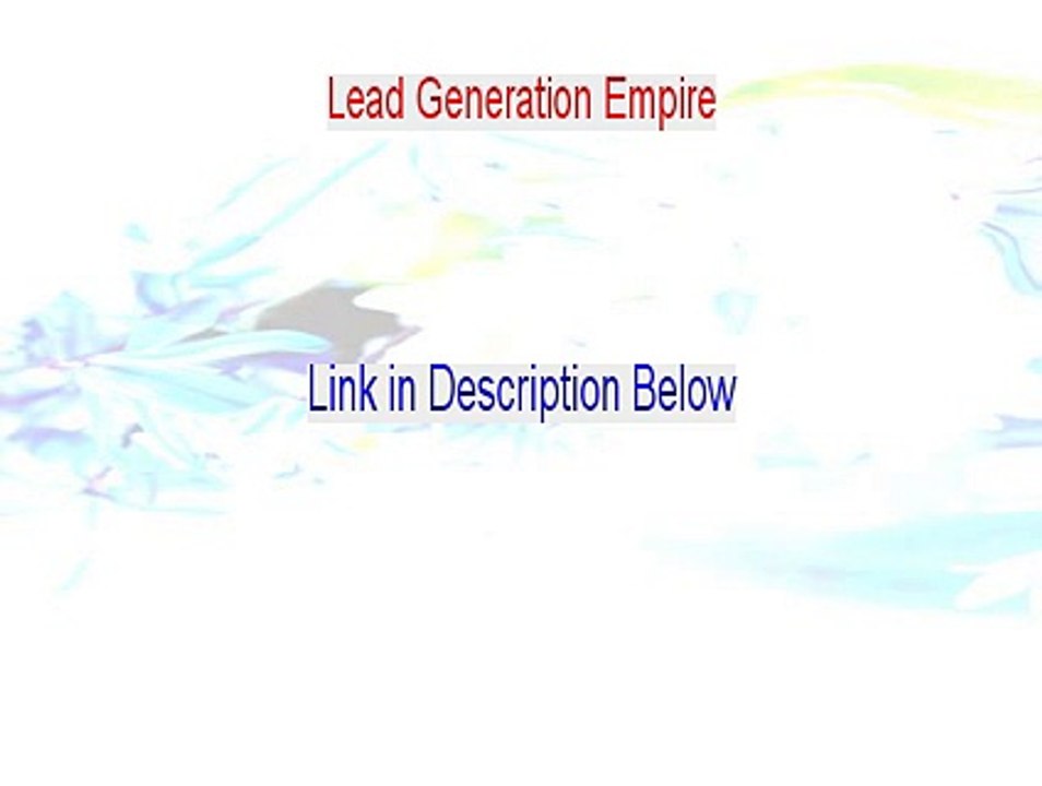 Lead Generation Empire Download PDF - Get It Now [2015]