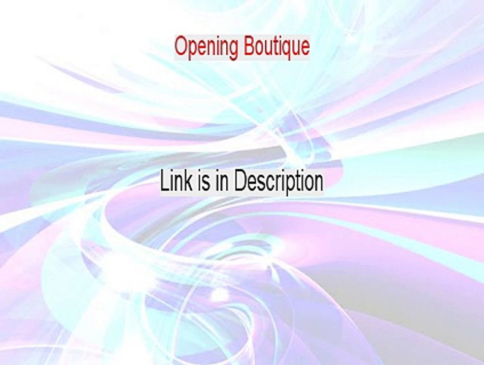 Opening Boutique PDF Download (Get It Now)