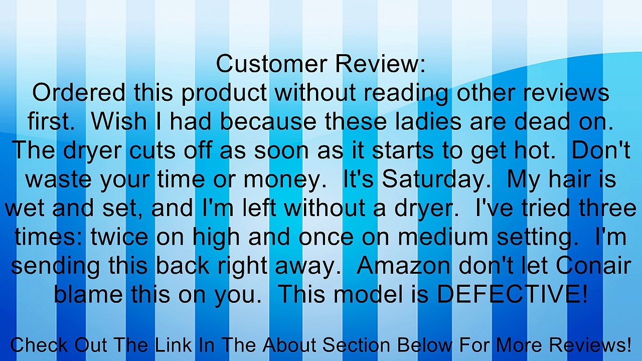 Conair Soft Bonnet Hair Dryer Review