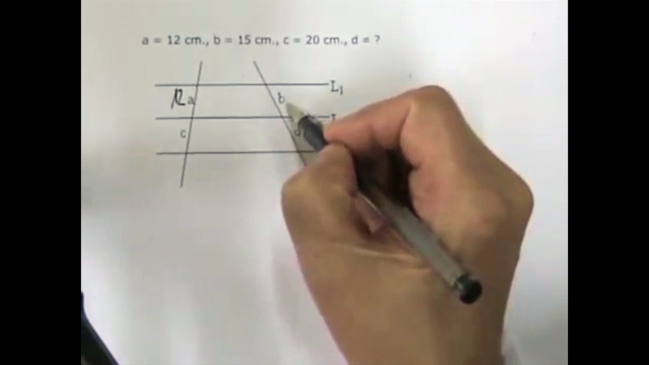 Teorema de Thales 04  - Matemática II - unidad 5