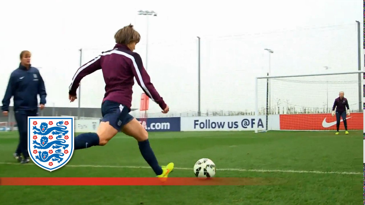 Fran Kirby scores a superb curler in training | Inside training