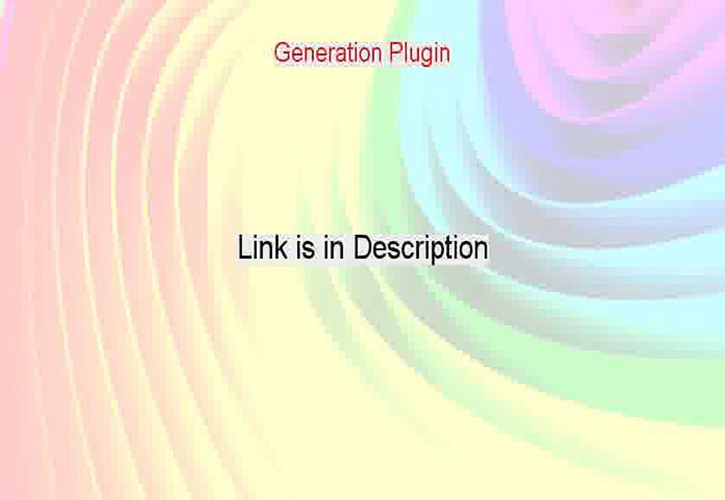 Generation Plugin PDF Download - Instant Download