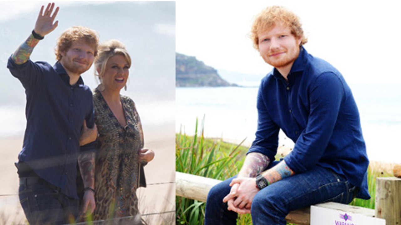 Ed Sheeran Filming for Home and Away at Palm Beach