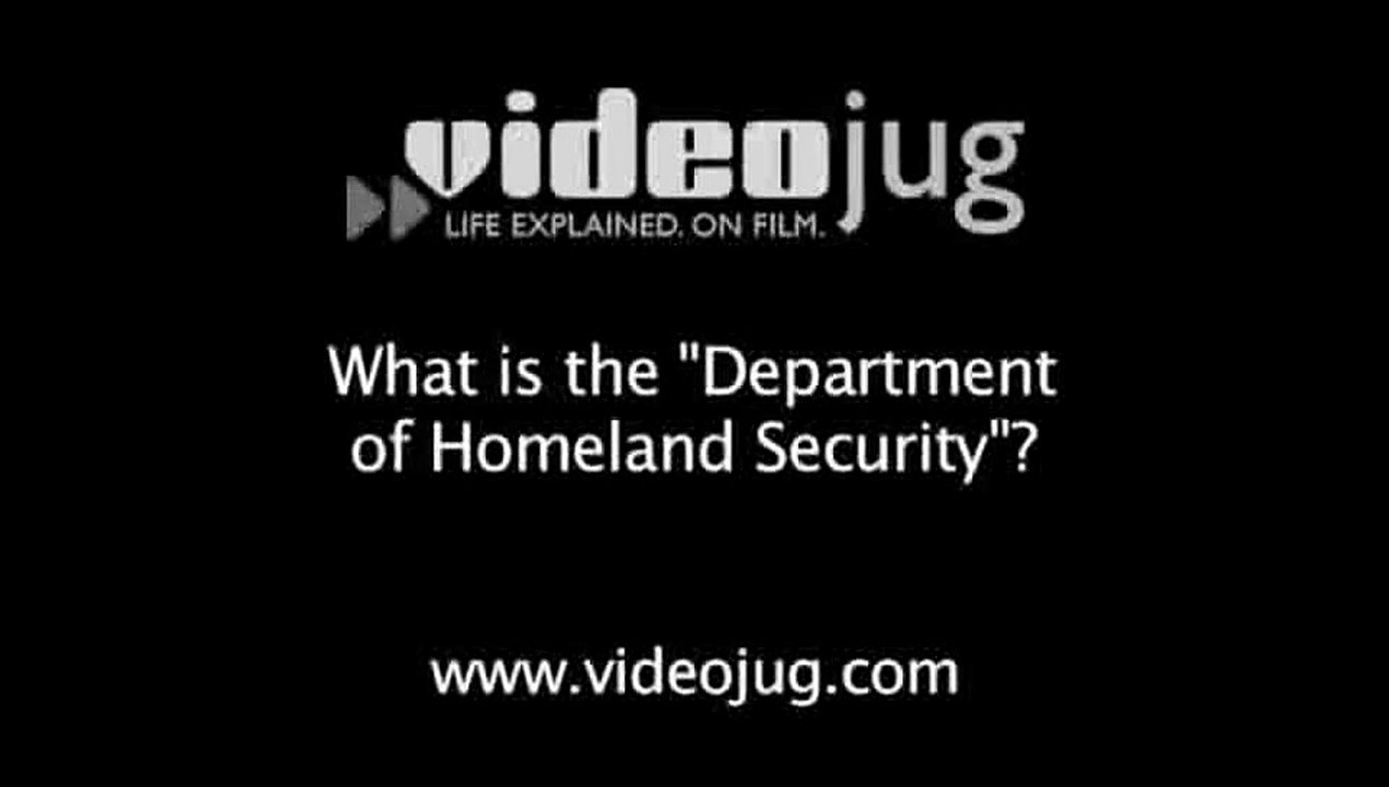 What is the "Department of Homeland Security"?: Aviation Security Basics