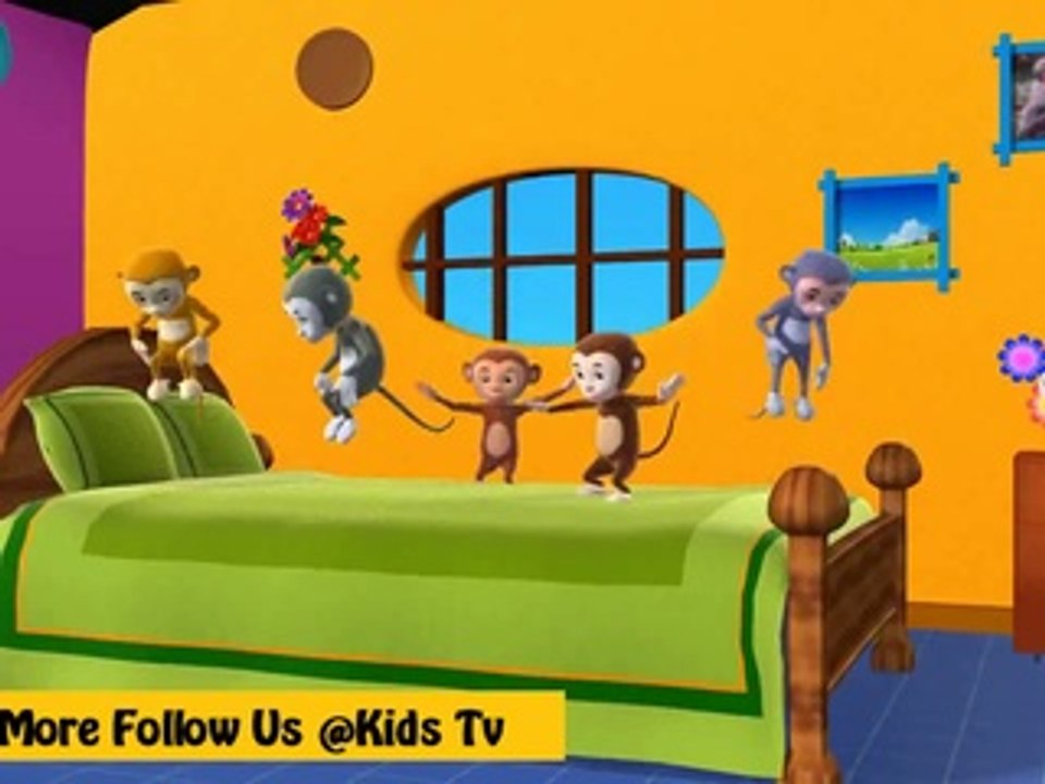 Five Little Monkeys Jumping on the bed For Kids