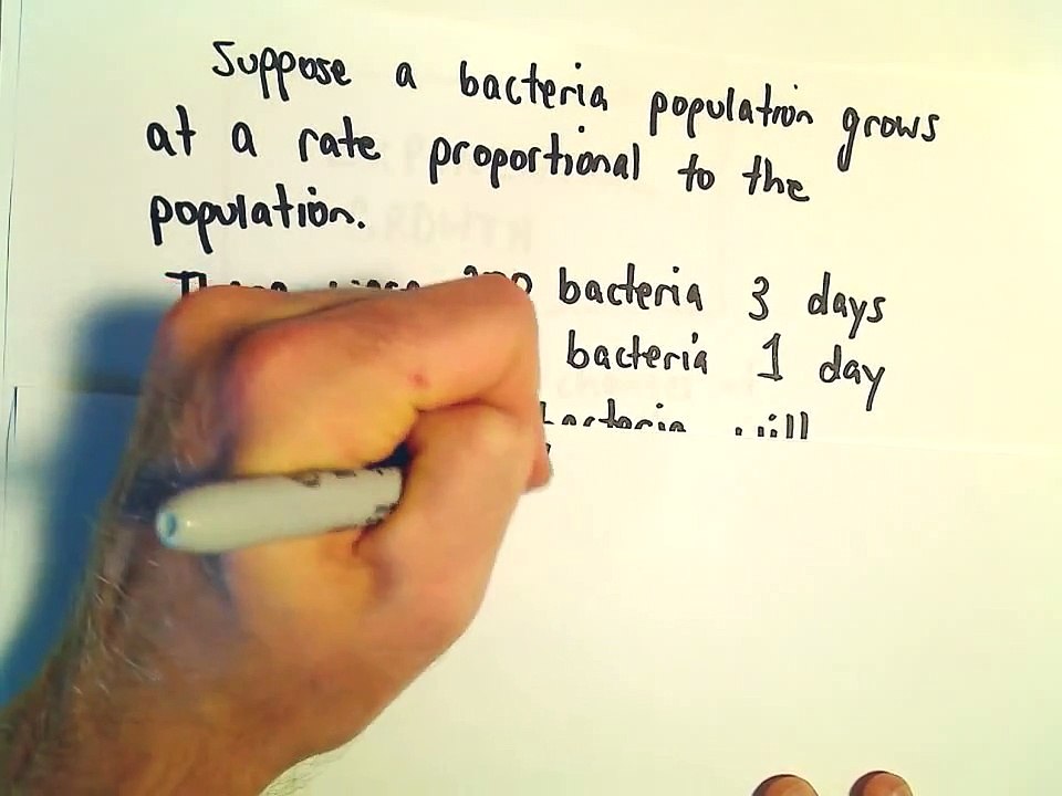 Exponential Growth / Population Growth Problem.