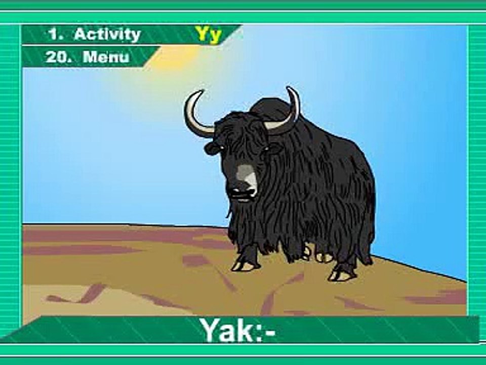 y for yak-learn alphabets-how to learn vocabulary-learn english-learn words-learn phonics-Education