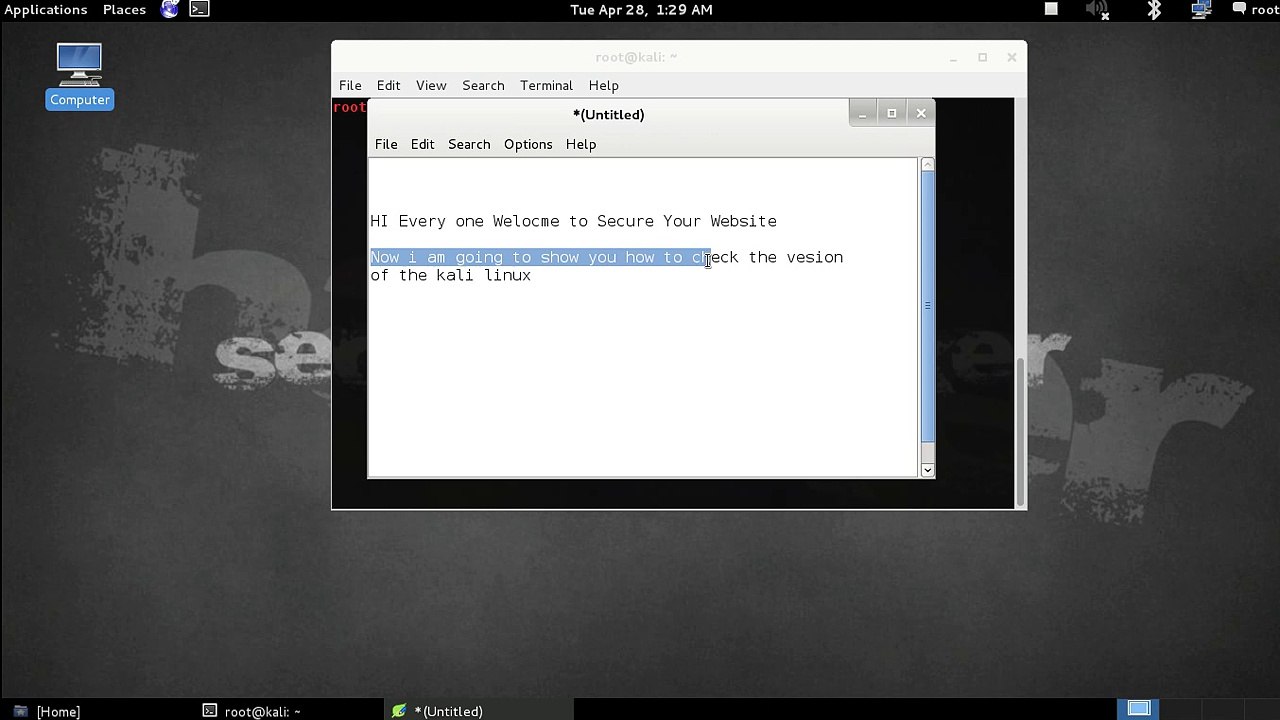 How to check the version of  kali linux