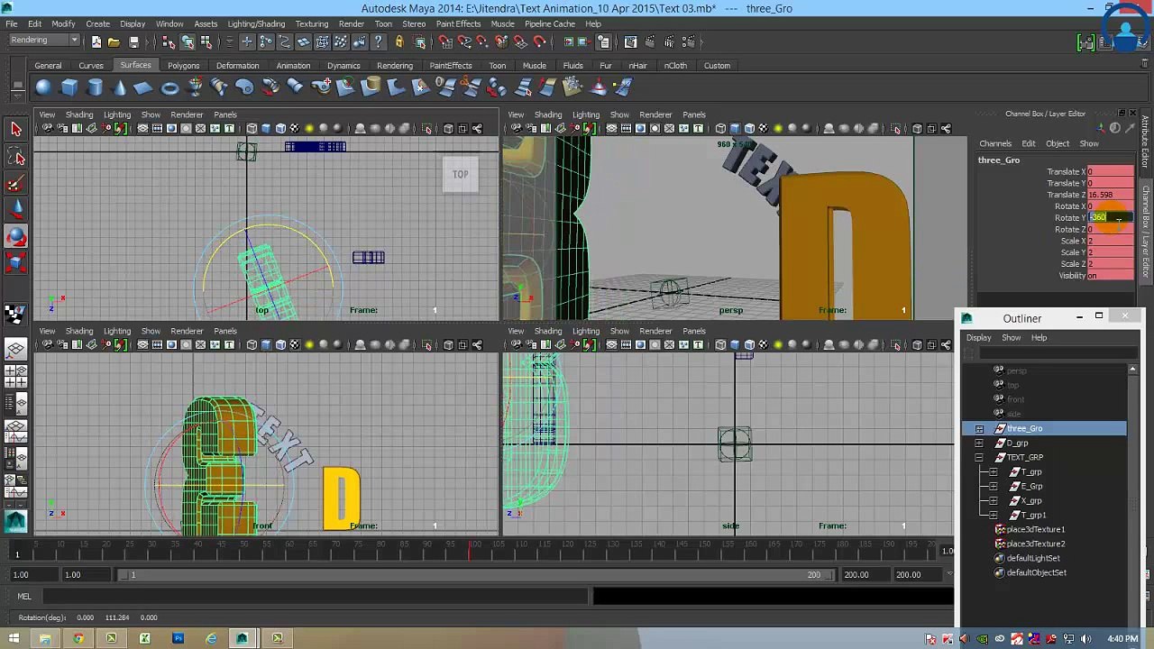 MAYA Animation   Text Animation