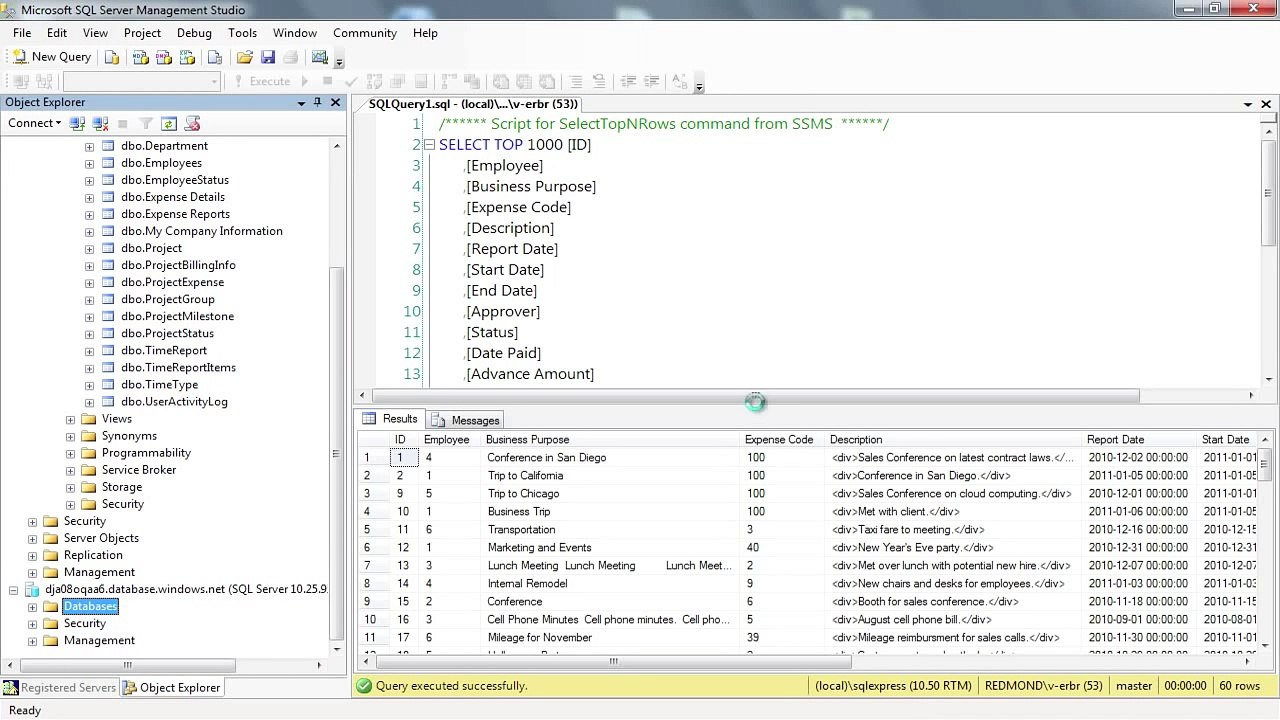 Migrating SQL Server to SQL Azure