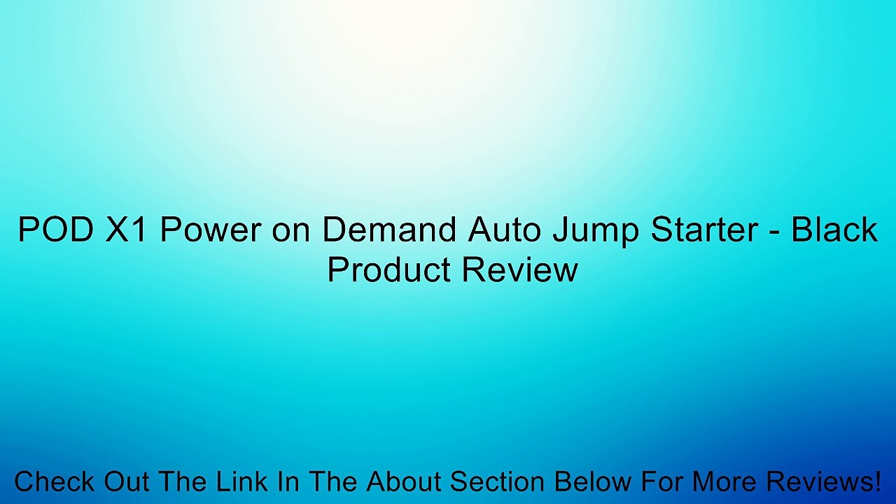 POD X1 Power on Demand Auto Jump Starter - Black Review