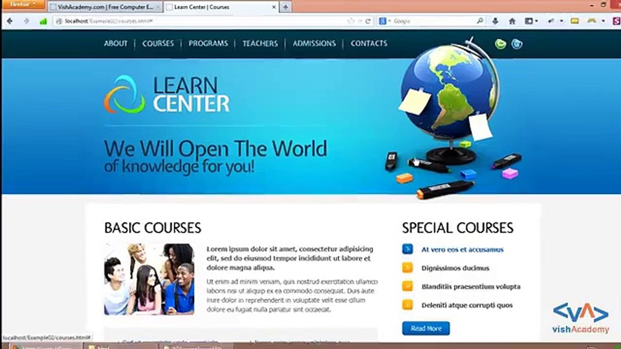 Create link and Hypertext in HTML in Hindi