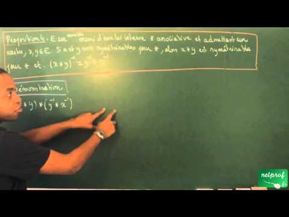 MPSI: Proposition 4 - Symmetric of x o y in Algebraic Structures
