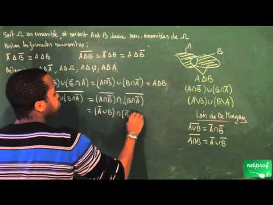 0014 / Ensembles et applications / Propriétés de la différence symétrique