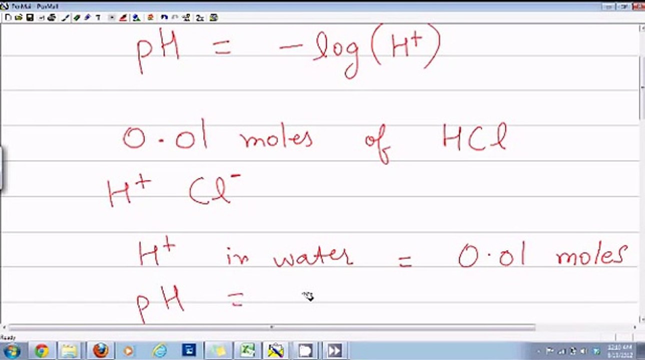 How to calculate pH of solutions