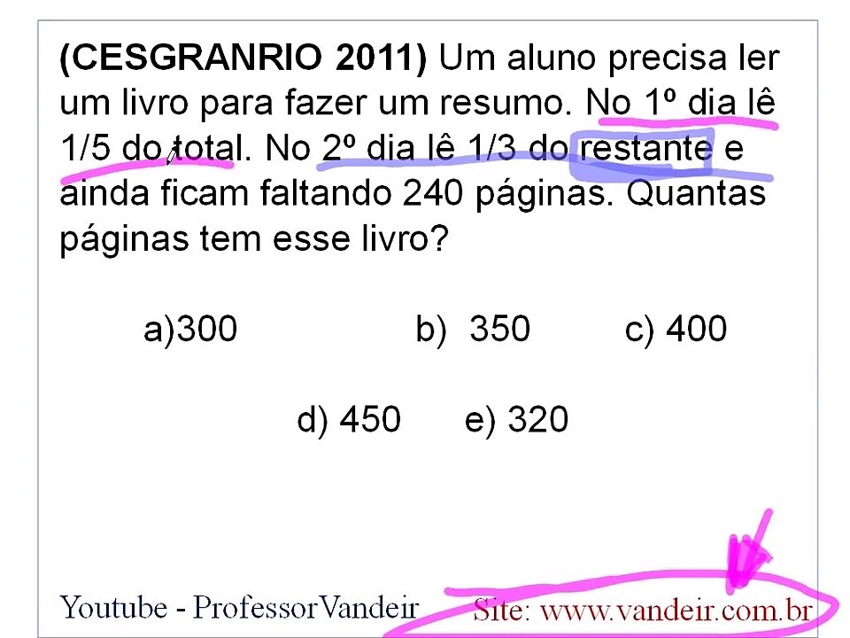 Problemas de Frações 2 | Matemática basica | video aula online exercicios matematica