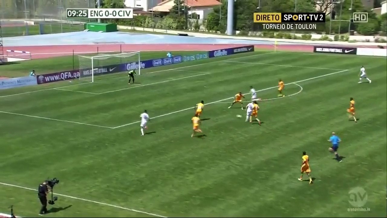 1-0 Chuba Akpom - England U20 v. Ivory Coast U20 Toulon 30.05.2015
