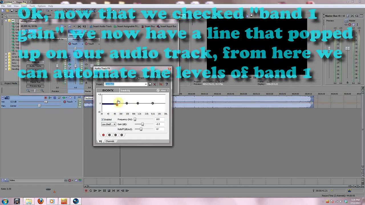 Sony Vegas Pro Tutorial: Audio editing, Pitch shift, EQ Automation and more!