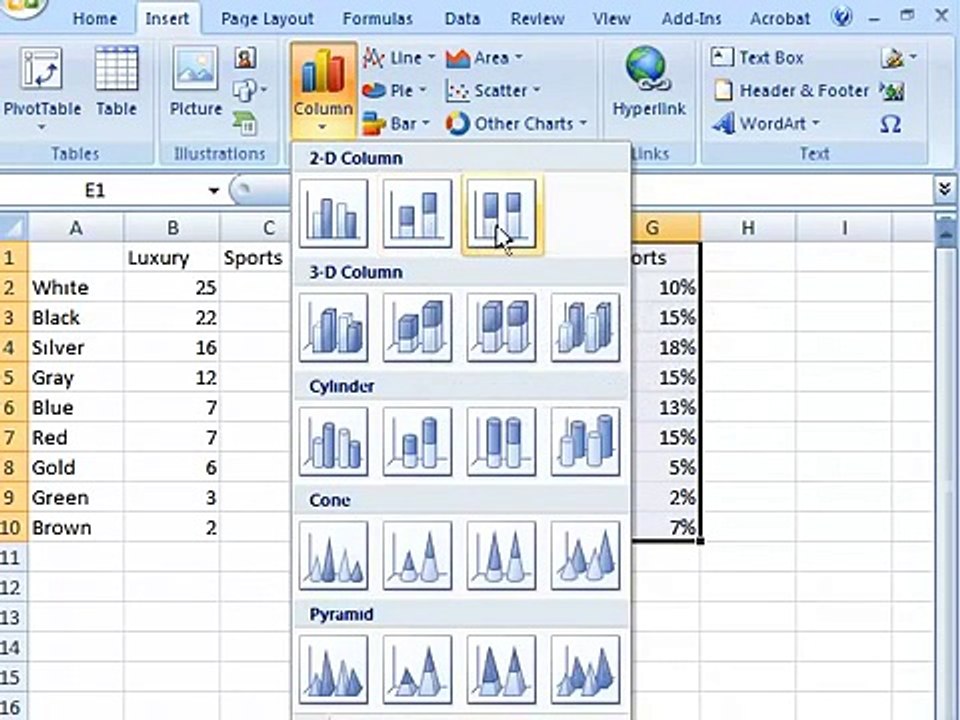Multiple Bar Graphs in Excel