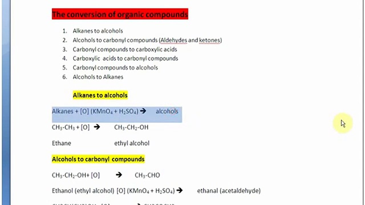 Conversion of Organic Compounds