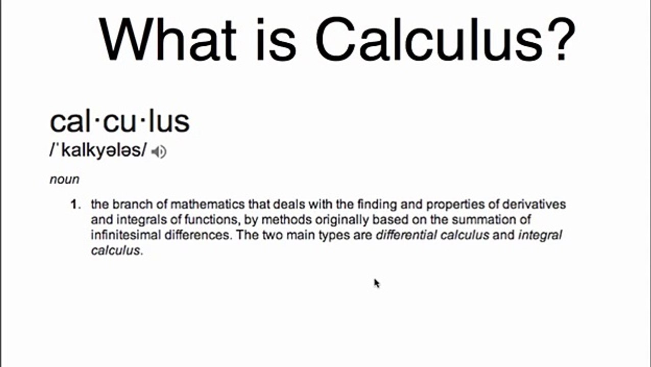Understanding Calculus