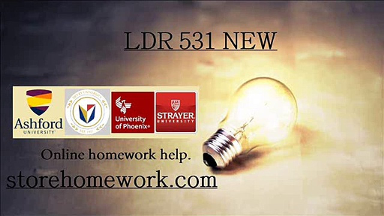 LDR 531 Week 3 Quiz NEW
