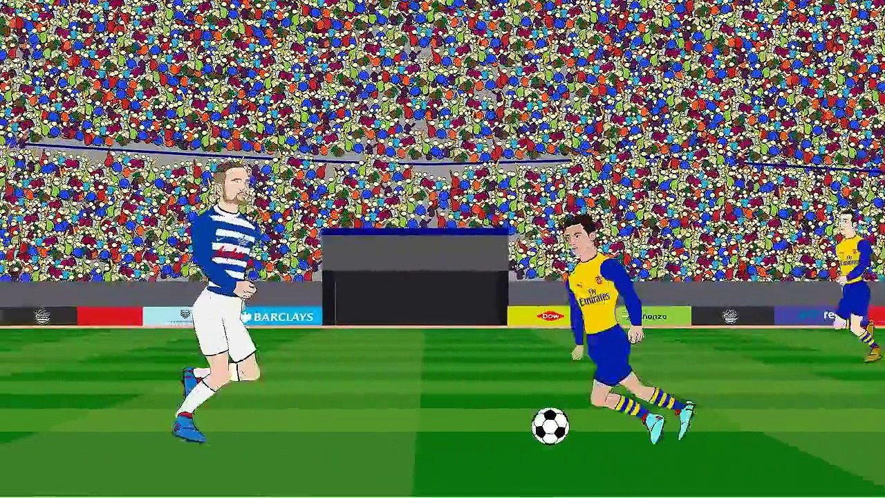 Arsenal Vs QPR 2 1 2015 ~ Funny Cartoon