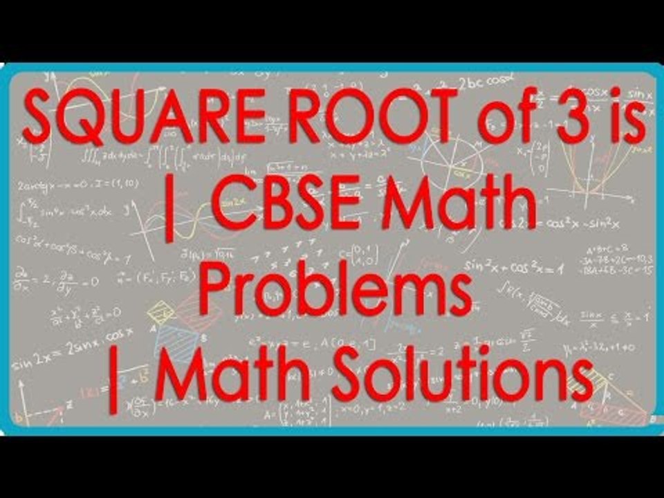 To prove that square root of 3 is irrational | CBSE Math Problems | Math Solutions