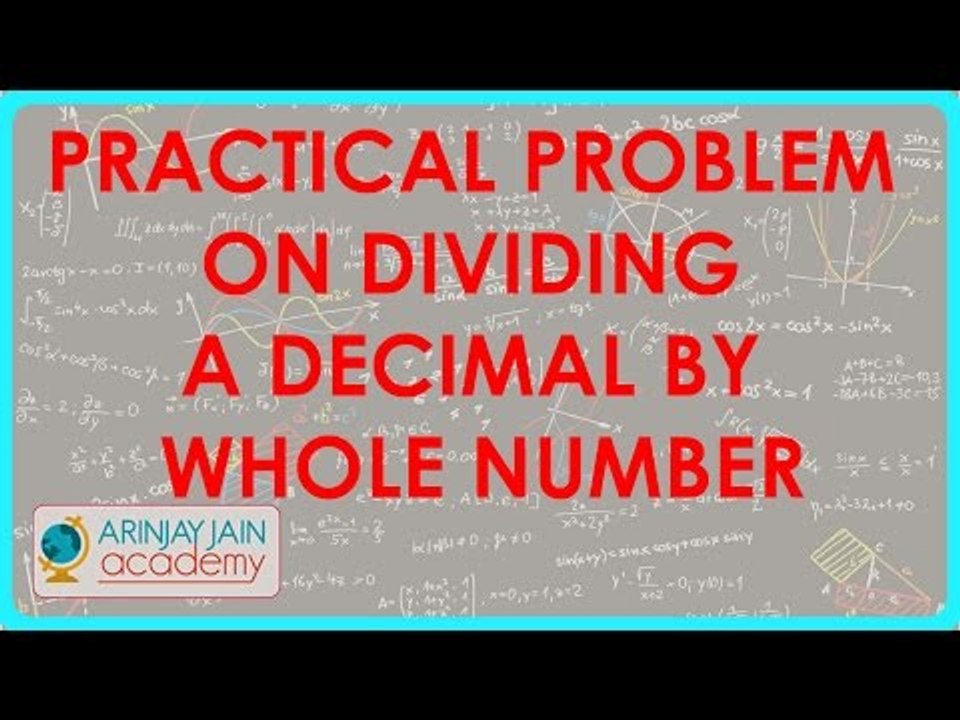 1207. Practical Problem on Dividing a Decimal by whole number