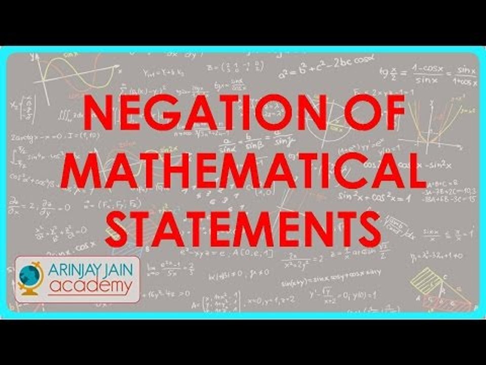 733.Negation of Mathematical statements