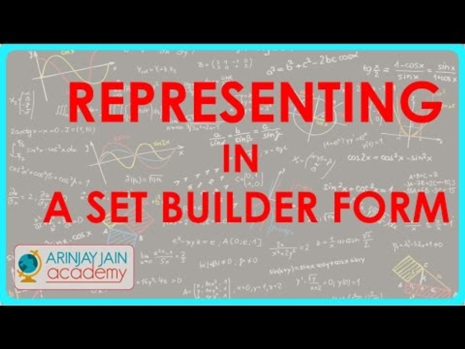 475.$ CBSE  Maths Class XI, ICSE Maths Class 11-   - Representing in a set builder form