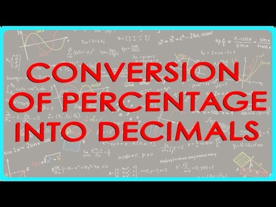Understanding the Conversion of Percentages to Decimals