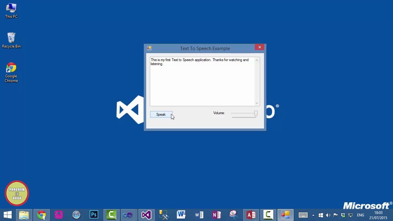Project - (VB.NET) Text To Speech Application In Urdu (Video 1)