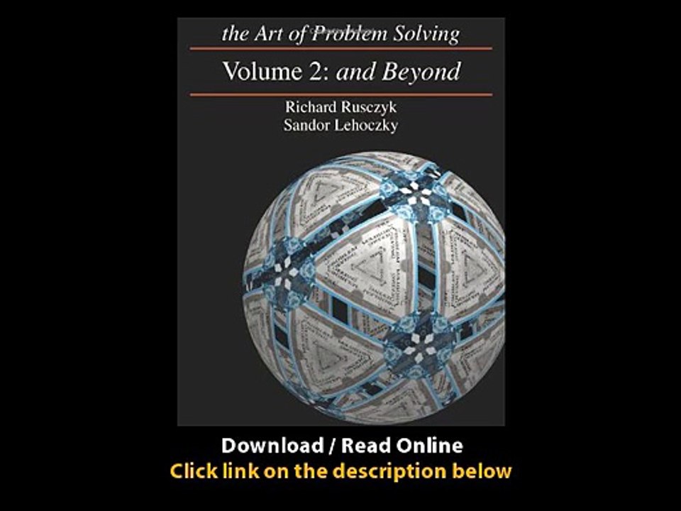 [Download PDF] The Art of Problem Solving Vol 2 And Beyond