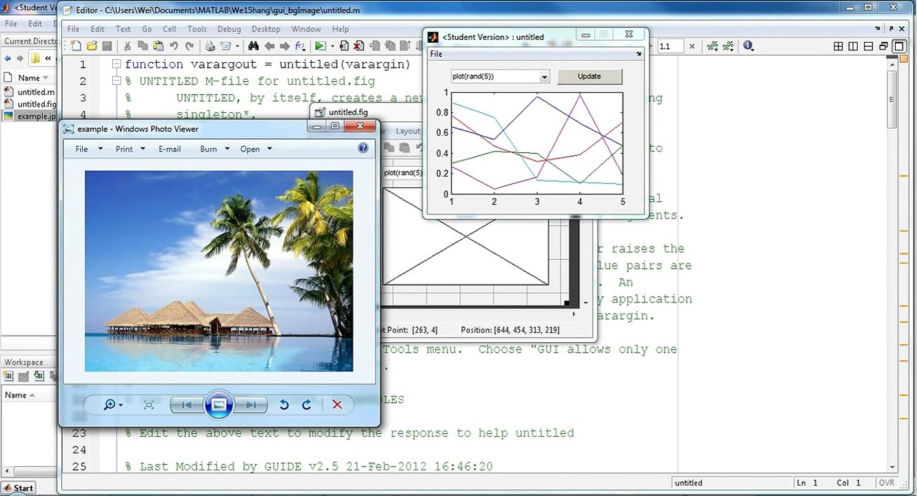 MATLAB GUI: inserting background image
