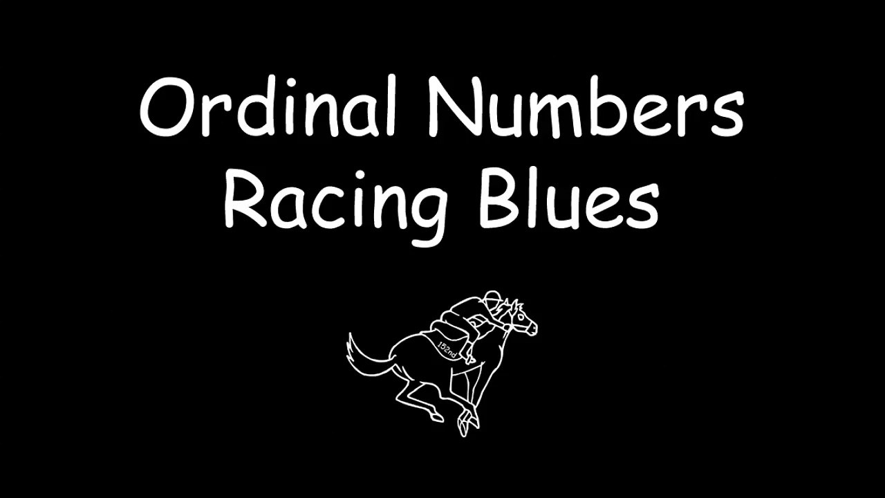 Ordinal Numbers Racing Blues