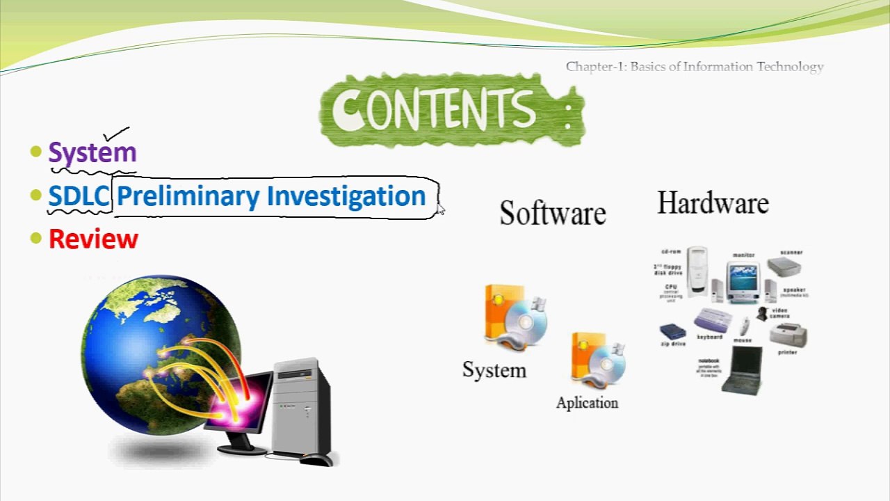 system , SDLC (Preliminary Investigation)